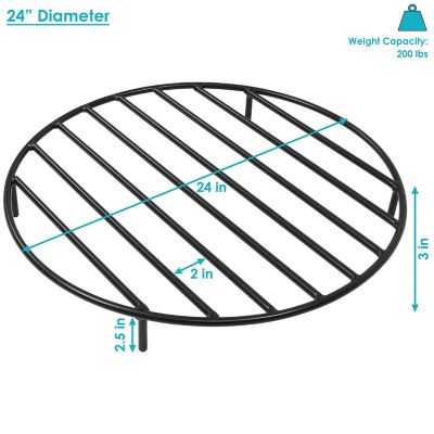 Image showing  24 in. Round Outdoor Fire Pit Grate