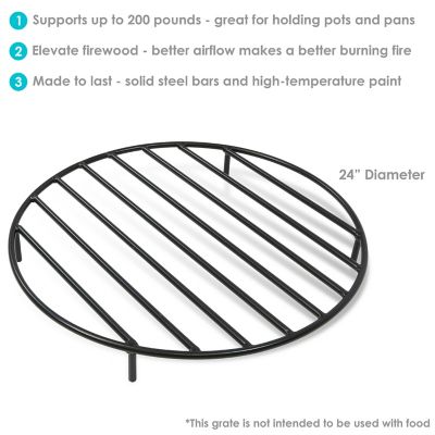Image showing  24 in. Round Outdoor Fire Pit Grate