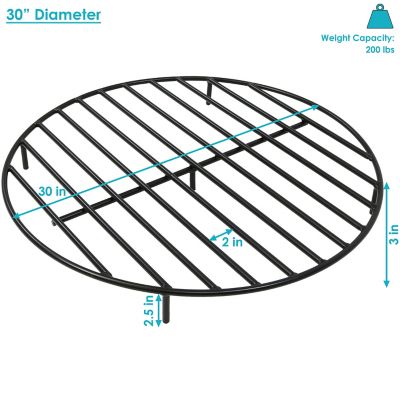 Image showing  30 in. Round Outdoor Fire Pit Grate