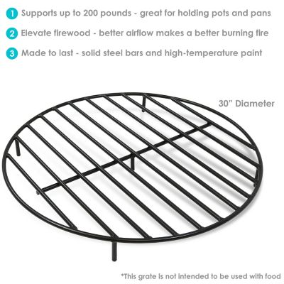 Image showing  30 in. Round Outdoor Fire Pit Grate
