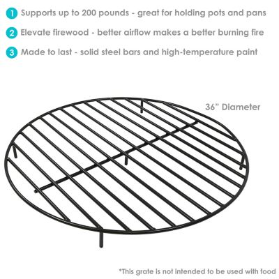 Image showing  36 in. Round Outdoor Fire Pit Grate