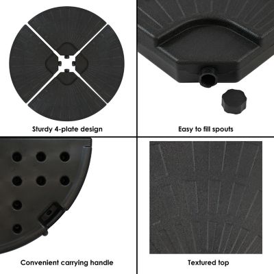 Image showing  Water/Sand Offset Cantilever Umbrella Base Plate Weight Set