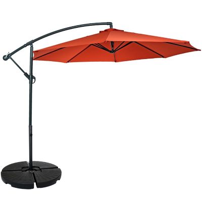 Image showing 6 th Sunnydaze Decor Water/Sand Offset Cantilever Umbrella Base Plate Weight Set