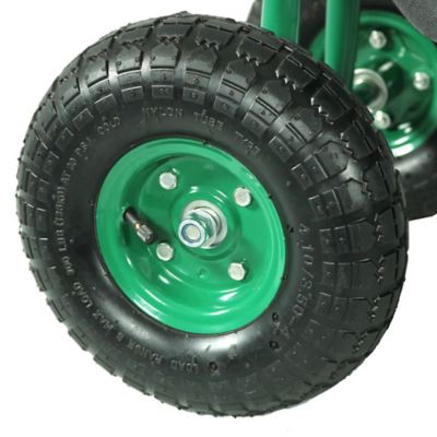 Sunnydaze Decor Rolling Garden Cart With 360 Degree Swivel Seat And Tray 300 Lb Weight Capacity Qh Rc960 Gn 1593781 At Tractor Supply Co