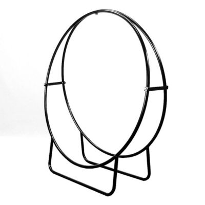 Image showing  40 in. x 15.5 in. x 44 in. Steel Firewood Log Hoop, 11 lb., Holds Approximately 1/4 Face-Cord of Wood