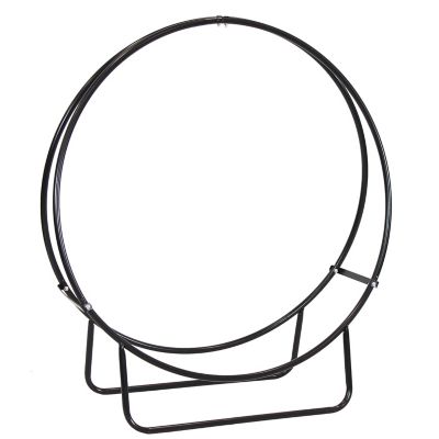 Image showing  40 in. x 15.5 in. x 44 in. Steel Firewood Log Hoop, 11 lb., Holds Approximately 1/4 Face-Cord of Wood