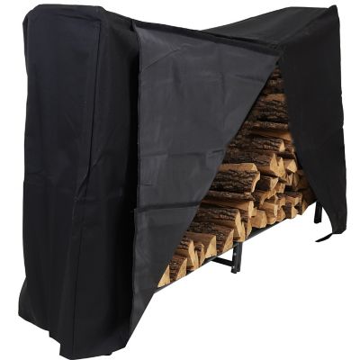 Sunnydaze Decor 6 ft. Firewood Log Rack with Cover, Tubular Steel, PVC Cover