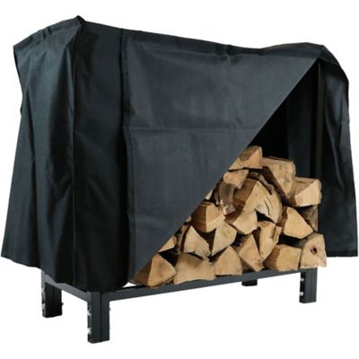 Sunnydaze Decor 30 in. Indoor/Outdoor Firewood Log Rack with Cover fire wood rack