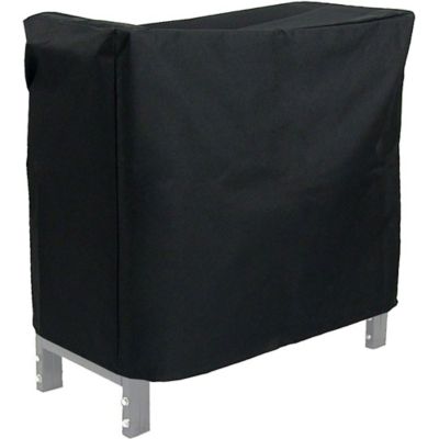 Image showing  30 in. Outdoor Steel Firewood Log Rack Holder with Weather-Resistant Heavy-Duty Polyester Log Rack Cover, Black