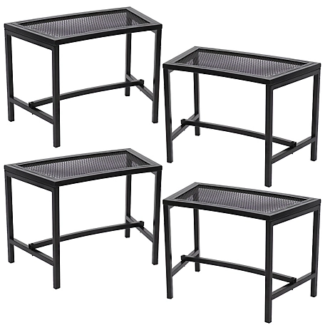 Sunnydaze Decor 4 pc. 23 in. Mesh Patio Fire Pit Bench Set