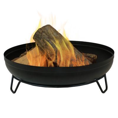 Sunnydaze Decor 23 in. Outdoor Wood-Burning Fire Pit Bowl with Stand