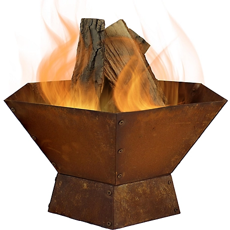 Sunnydaze Decor 23 in. Rustic Affinity Wood-Burning Fire Pit