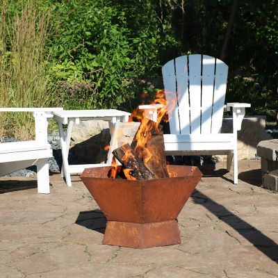 Image showing  Rustic Affinity Steel Fire Pit - 23 in.