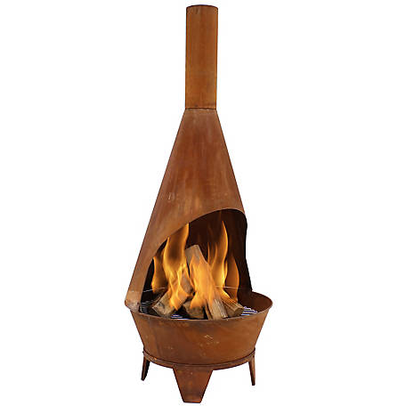 Sunnydaze Decor 6 In Rustic Wood Burning Chiminea Rcm Lg799 At Tractor Supply Co