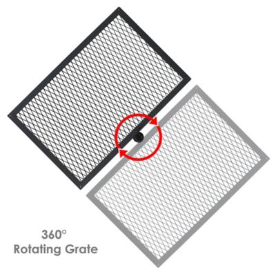 Image showing  Outdoor Heavy-Duty 360-Degree Rotating Adjustable Swivel Fire Pit Cooking Grill Grate, 24 in.
