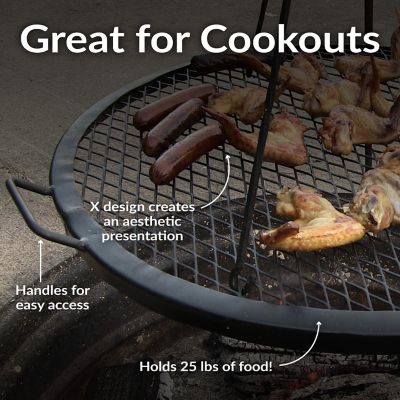 Image showing  37 in. X-Marks Outdoor Fire Pit Cooking Grill Grate