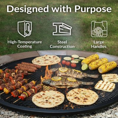 Image showing  37 in. X-Marks Outdoor Fire Pit Cooking Grill Grate