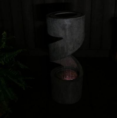 Image showing  31 in. Showering Spiral Water Fountain with LED Light, SSS-213