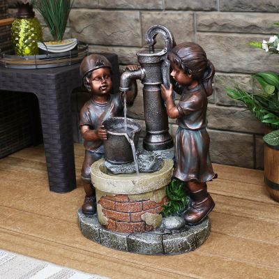 Sunnydaze Decor 24 In Jack And Jill At Water Pump And Well Outdoor Fountain Sss 268 At Tractor Supply Co