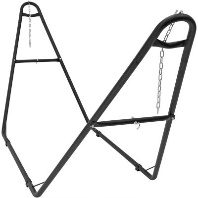 Image showing  Large Two-Person Double Brazilian Hammock with Universal Stand - 450 lb Weight Capacity - Sunset