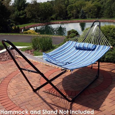 Image showing  Polyester Quilted Hammock Pad and Pillow - Breakwater Stripe