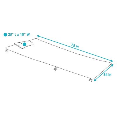 Image showing  Polyester Quilted Hammock Pad and Pillow - Breakwater Stripe