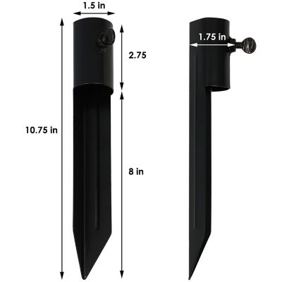 Image showing  Heavy-Duty, Steel Torch Stakes for Outdoor Lights or Torches - Set of 2