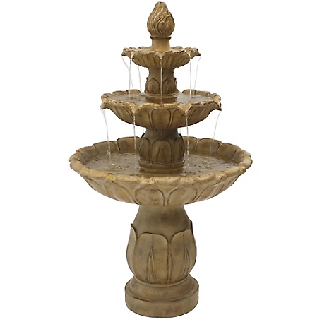 Sunnydaze Decor 46 in. Classic Tulip Outdoor Water Fountain