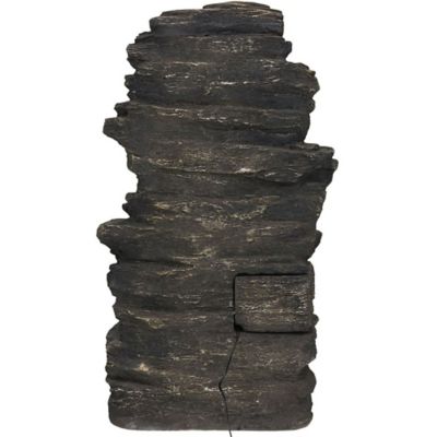 Image showing 8 th Sunnydaze Decor 39 in. H Electric Polystone Rock Falls Waterfall Outdoor Water Fountain with LED Lights, XCA-132311002