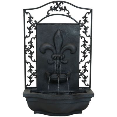 Sunnydaze Decor Sunnydaze French Lily Outdoor Wall Fountain with Submersible Pump, XCA-132388005-L