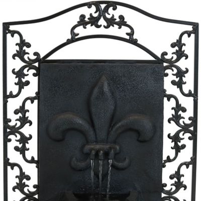Image showing  Sunnydaze French Lily Outdoor Wall Fountain with Submersible Pump, XCA-132388005-L
