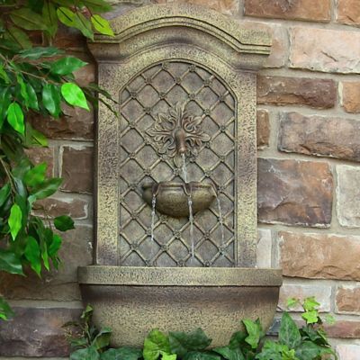 Image showing  31 in. Rosette Solar Wall Water Fountain with Battery Backup, XCA-132592003-FS-SOD