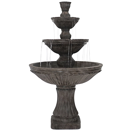 Sunnydaze Decor 55 in. Classic Designer Water Fountain, Dark Brown, 33 in. Diameter, 58 lb., 7 gal. Capacity