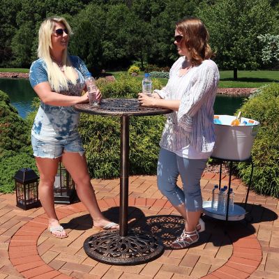 Image showing  Indoor/Outdoor Cast Iron Round Bar-Height Table - 26 in.