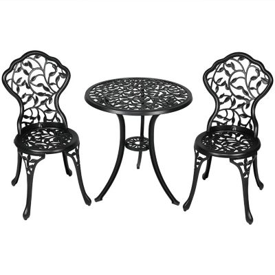 Sunnydaze Decor 3 pc. Outdoor Cast Aluminum Patio Bistro Set