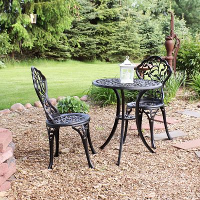 Image showing  3 pc. Outdoor Cast Aluminum Patio Bistro Set