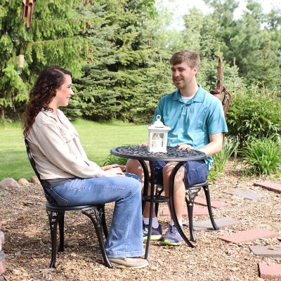 Image showing  3 pc. Outdoor Cast Aluminum Patio Bistro Set