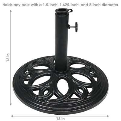 Image showing  18 in. Cast-Iron Outdoor Patio Umbrella Base