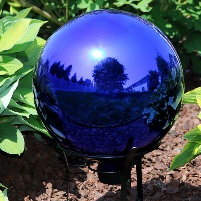 Image showing  10 in. Mirrored Surface Gazing Globe Balls, 2-Pack