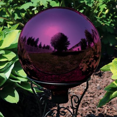 Image showing  Merlot Mirrored Surface Gazing Ball Globe, 10 in., Set of 2, ZIB-489-2PK
