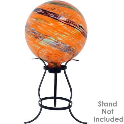 Image showing  10 in. Sunset Sky Glass Outdoor Gazing Ball Globe
