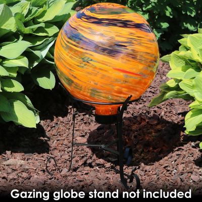 Image showing  10 in. Sunset Sky Glass Outdoor Gazing Ball Globes, 2-Pack