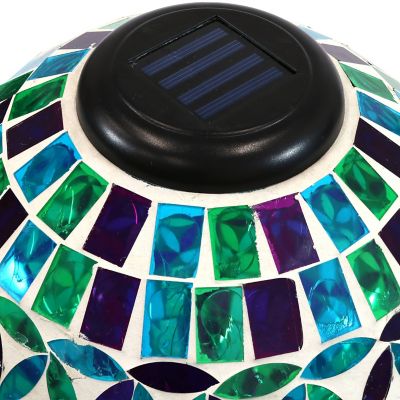 Image showing  10 in. Solar Cool Blooms Glass Mosaic Gazing Globes, 2 pc.