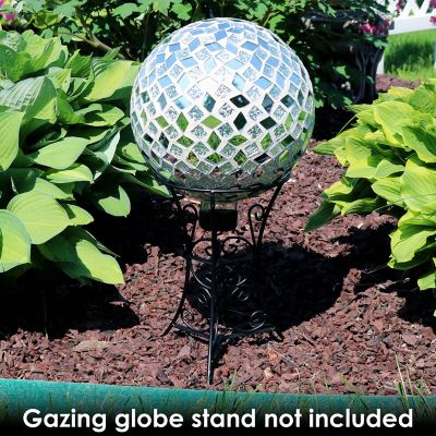 Image showing  10 in. Mirrored Diamond Mosaic Gazing Globe Ball