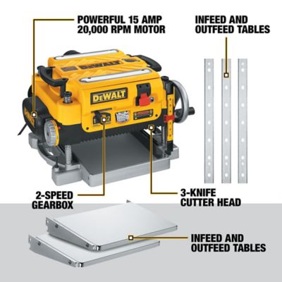 Image showing  13 in. Wood Planer with Extra Knives and Tables