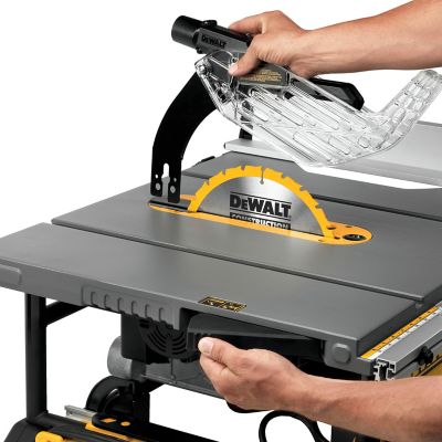 Image showing 6 th DEWALT 10 in. 15A Portable Corded Jobsite Table Saw with 32-1/2 in. Rip Capacity and Rolling Stand
