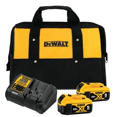 DeWALT DCB205-2CK 20V 5.0Ah Max Lithium-Ion 2-Battery Bare Tool Starter Kit