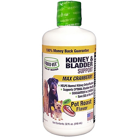 Liquid-Vet K9 Kidney and Bladder Support Pot Roast Flavor Formula, 32 oz.