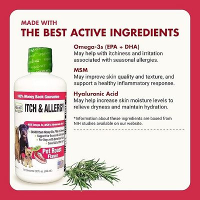 Image showing  K9 Itch and Allergy Support Skin and Coat Supplement for Dogs, Pot Roast Flavor, 32 oz.