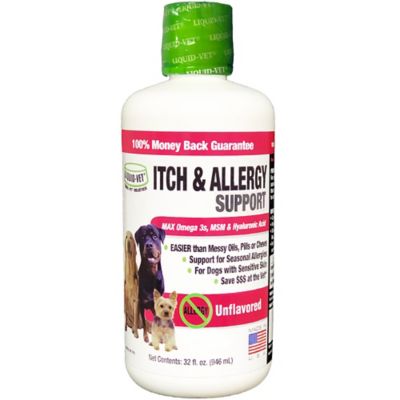 Liquid-Vet K9 Itch and Allergy Support Unflavored Skin and Coat Formula for Dogs, 32 oz.